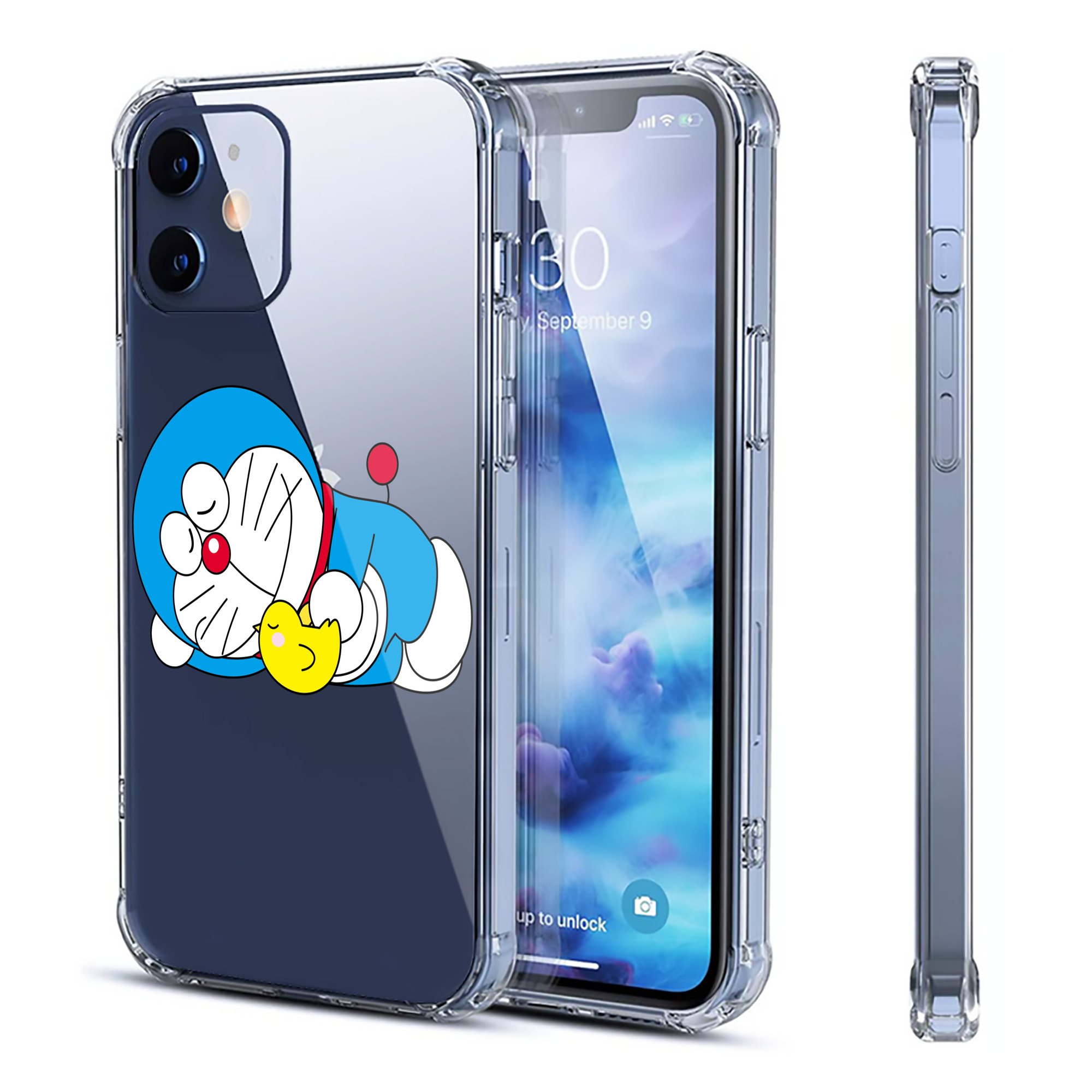 （画像用） ドラえもん Doraemon 【iPhone 12シリーズ対応】透明スマホケース（クリアソフトケース）